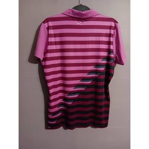 NIKE Womans Performance Golf Shirt Pink Dark Pink